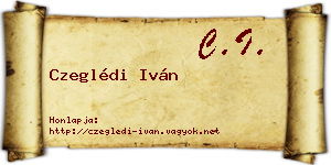 Czeglédi Iván névjegykártya